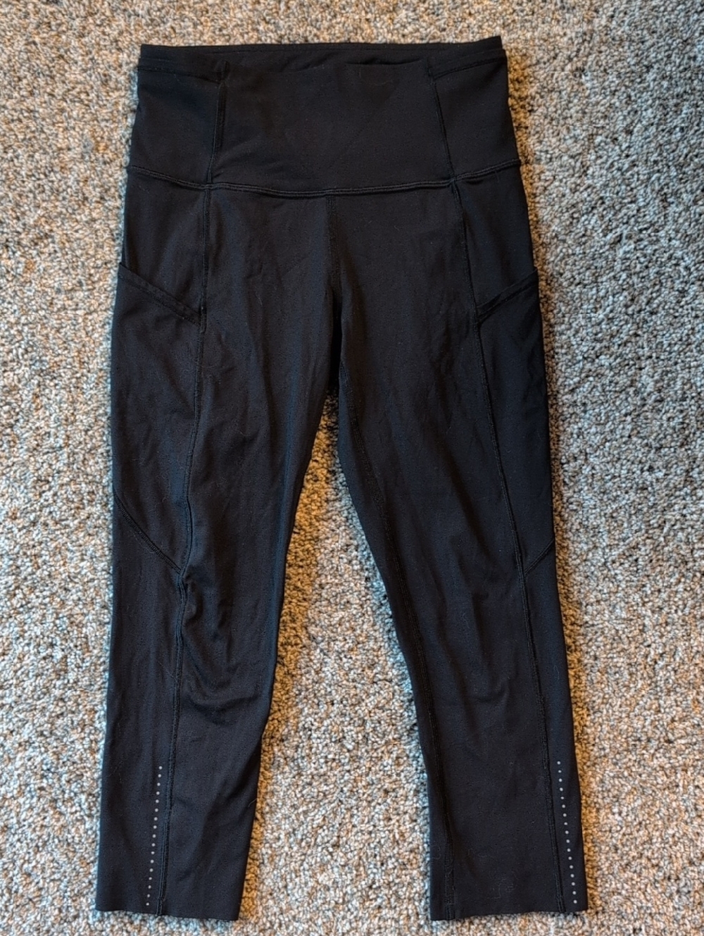 Lululemon Fast & Free Crop Black Leggings Size 4